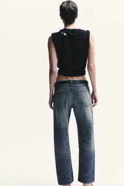 TRF STRAIGHT CROP MID-WAIST JEANS - Zara фото 18