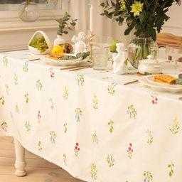 Скатерть Этель. Цветочек, 146?2202 см, саржа 190 г/м?, 100% хлопок