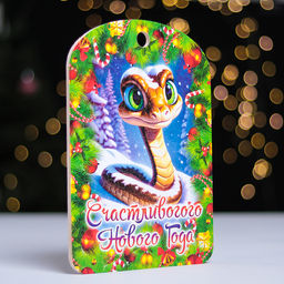 Доска разделочная сувенирная «Счастливого нового года», 27.5×19.5 см