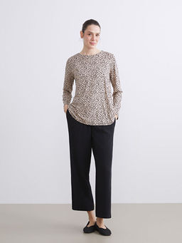 Bisiklet Yaka Desenli Bluz