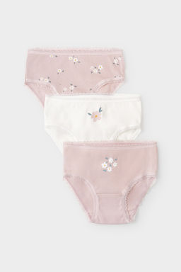 К 1909-3уп/экрю,дымчатая роза,ромашковое поле, трусы/ уп