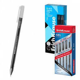 Цена за 12 шт. Ручка гелевая ErichKrause G-Ice Stick Original 0.5, цвет чернил синий (в коробке по 12 шт.) фото 6