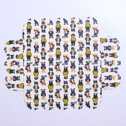 Цена за 5 шт. Коробка для печенья, кондитерская упаковка с PVC крышкой, «Мишки», 20 х 30 х 8 см