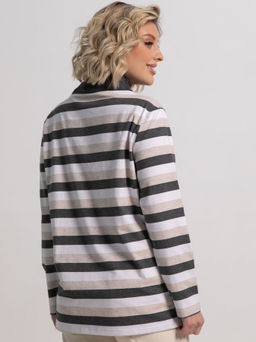 Блуза Сверкающая стрекоза (бежево-серая) Б15284-18М - Lt collection фото 3