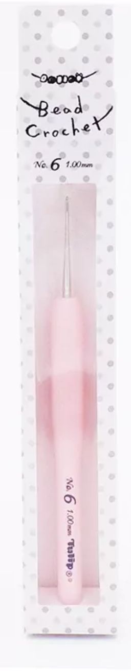 КРЮЧОК ДЛЯ ВЯЗАНИЯ БУСИНАМИ, С РУЧКОЙ "BEAD CROCHET" Tulip