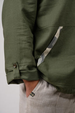 Льняная куртка- анорак