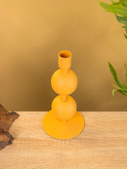 Подсвечник на 1 свечу «Песок», с 2 сферами, 8.5×8.5×18± 1 см