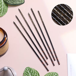 Набор свечей в торт, 6 штук Сияние, жёлтый с чёрным, 17 см - Страна карнавалия фото 3