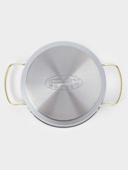 Кастрюля Катунь «ЭЛИС ГОЛД», 2.5 л, 18×11.5 см, стеклянная крышка, нержавеющая сталь, ручки золотистые