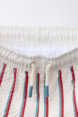 6-14 A?OS/ BERMUDA BA?O RAYAS TEXTURA / Crudo / Verde - Zara фото 3