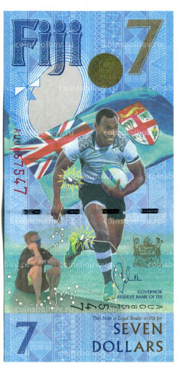 7 долларов 2016 года Фиджи Золотая медаль Фиджи по регби-7 на Летних Олимпийских играх 2016 года