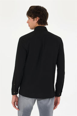 U. S. Polo Assn Мужская черная базовая рубашка с длинным рукавом - U.s. polo assn фото 5