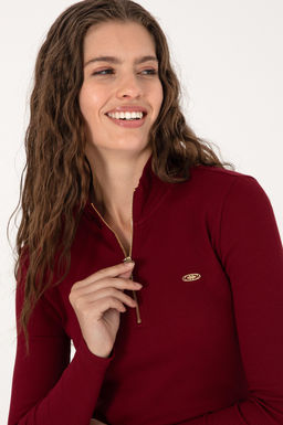 Kad_n Bordo Sweatshirt Sepette S_rpriz _ndirim - U.s. polo assn фото 2