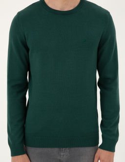 Ye_il Slim Fit Bisiklet Yaka Basic Triko Kazak - Pierre cardin фото 6