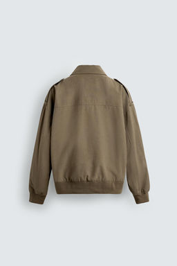 LIMITED EDITION VISCOSE-COTTON RELAXED FIT JACKET - Zara фото 18