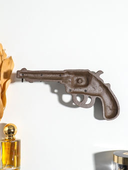 Крючки настенные «Револьвер с барабаном», ключница декоративная, чугун, 22×11×4 см