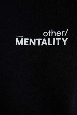 Толстовка с принтом приталенного кроя и круглым вырезом - Defacto фото 4