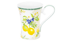 Кружка 400 мл 13*9*12 см Лимоны NEW BONE CHINA