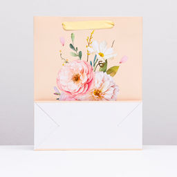 Цена за 2 шт. Пакет ламинированный "Цветочная геометрия", 26 х 32 х 12 см