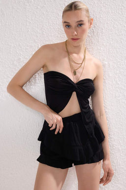 Trendyolmilla Dokulu Kumas Mini Sort Etek TWOSS25SR00223  фото 4