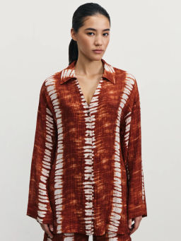 Рубашка из вискозы с принтом / Zarina  фото 3