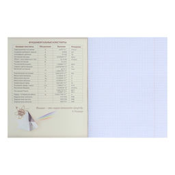 Тетрадь предметная Мрамор светлый 48 листов в клетку Физика, со справочным материалом, обложка мелованный картон, УФ-лак, блок офсет - Calligrata фото 2