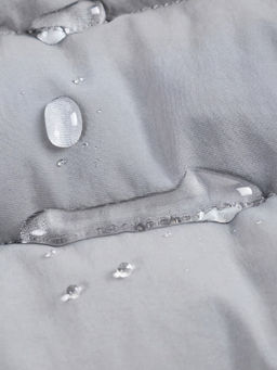 Куртка женская гибридная стёганая с капюшоном с графеновой подкладкой серого цвета 9622_1Sr