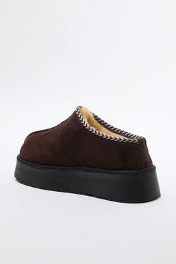 Trendyol Shoes Taba Nak?s Detayl? Ici Kurklu Kal?n Taban Kad?n Bilekte Bot TAKAW25BO00028 - Trendyolmilla фото 11