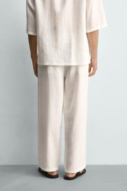 PANTAL?N FLUIDO PLIEGUES LATERALES / Blanco roto - Zara фото 3