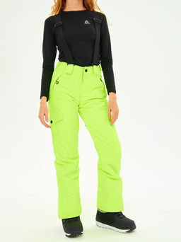 Брюки зимние женские / сноубордические Alpha Endless Симфония склона_YEL Желто-зеленый  фото 9