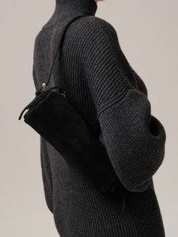 Замшевая сумка Tube DBR 31343 черный велюр фото 5