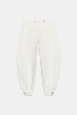 JEANS TRF BALLOON TRABILLA TIRO MEDIO / Blanco - Zara фото 8