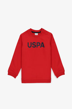Erkek Bebek KДrmДzД Bisiklet Yaka Basic Sweatshirt