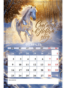 Цена за 2 шт. Календарь на ригеле «С новым годом 2026»