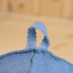 Шапка для бани из овчины , голубая фетр - Simaland фото 2