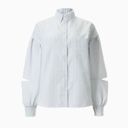 Рубашка женская в полоску MINAKU: Casual Collection, размер 48, белая