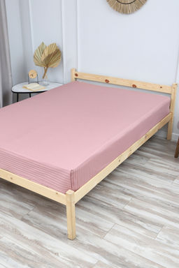 Простыня на резинке из страйп-сатина Комфорт