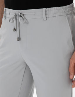 A__k Gri Slim Fit Beli Ba_c_kl_ Esnek Klasik Pantolon