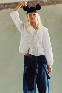 ROMANTIC SHIRT WITH EMBROIDERED FLOWERS - Zara фото 5