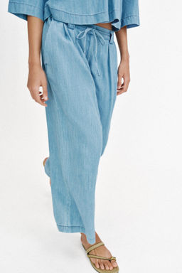 PANTAL?N FLUIDO CULOTTE / Azul - Zara фото 4