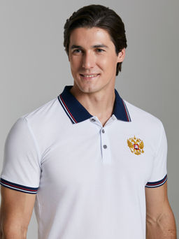 Поло мужское RUSSIA 65M-RR-1497 RED-N-ROCKS