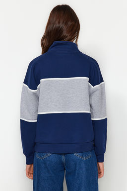 TRENDYOLMILLA Mint Basic Bask?l? Kal?n Ici Polarl? Orme Sweatshirt TWOAW23SW00117  фото 5