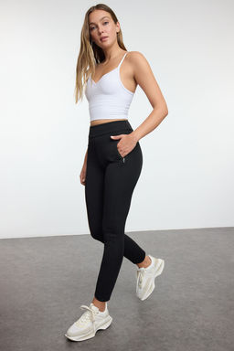 TRENDYOLMILLA Siyah F?rcal? Soft Kumas Ici Polarl? K?sl?k Orme Tam Boy Spor Tayt THMAW25TY00002  фото 2