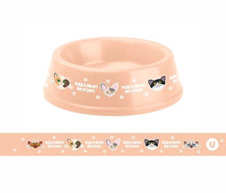 Цена за 3 шт. Миска пластиковая "МОЙ БРО - Идеально вкусно!, цвет бежевый 21*6,5см (логотип на миске) 700мл