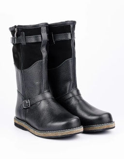 Сапоги Монголки черные с замком, войлочная подошва,