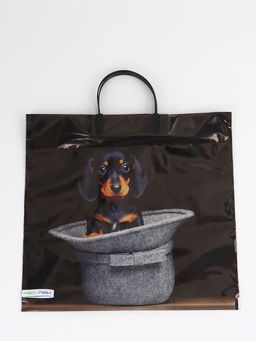 Цена за 5 шт. Пакет «Такса», полиэтиленовый, пластиковая ручка, 37×35 см, 90 мкм