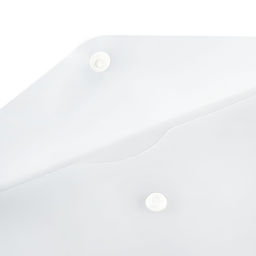 Цена за 10 шт. Папка-конверт на кнопке travel, 150 мкм, Calligrata Standard, прозрачная, белая