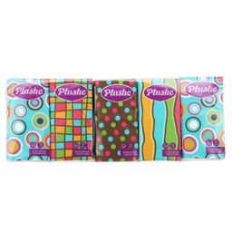 Платочки бумажные универсальные "Plushe Classic", 2-х слойные, гигиенические, "Орнамент", набор 10шт (Россия)