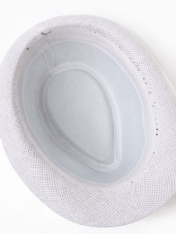 Шляпа мужская MINAKU «Плетеная», размер 58, белая