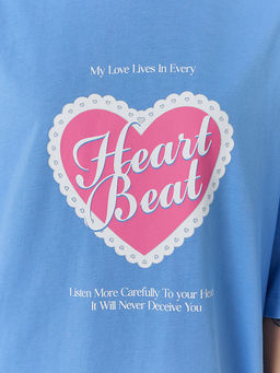 Туника домашняя женская синяя с надписью - Mark formelle фото 5